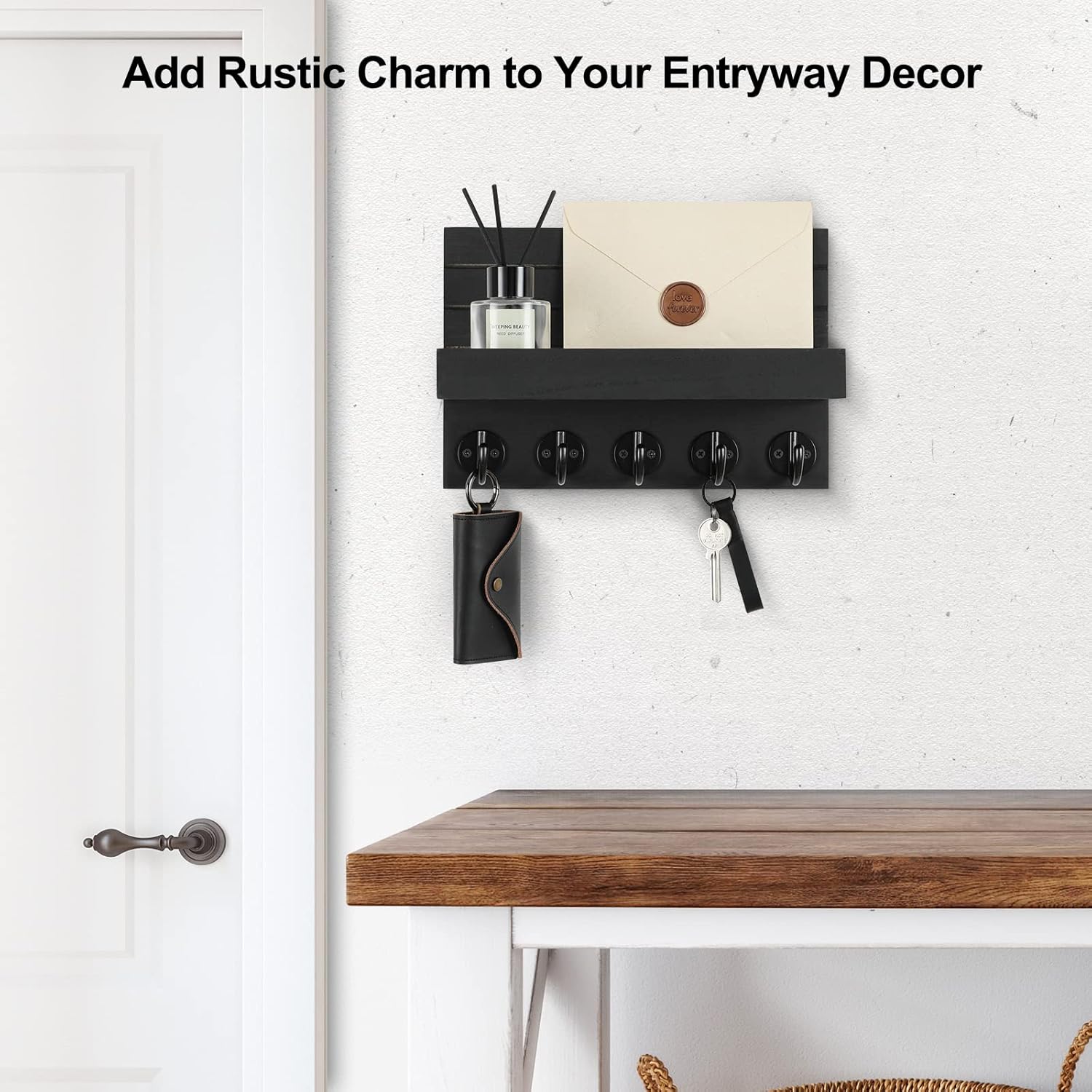 Wall Key Holder with Shelf