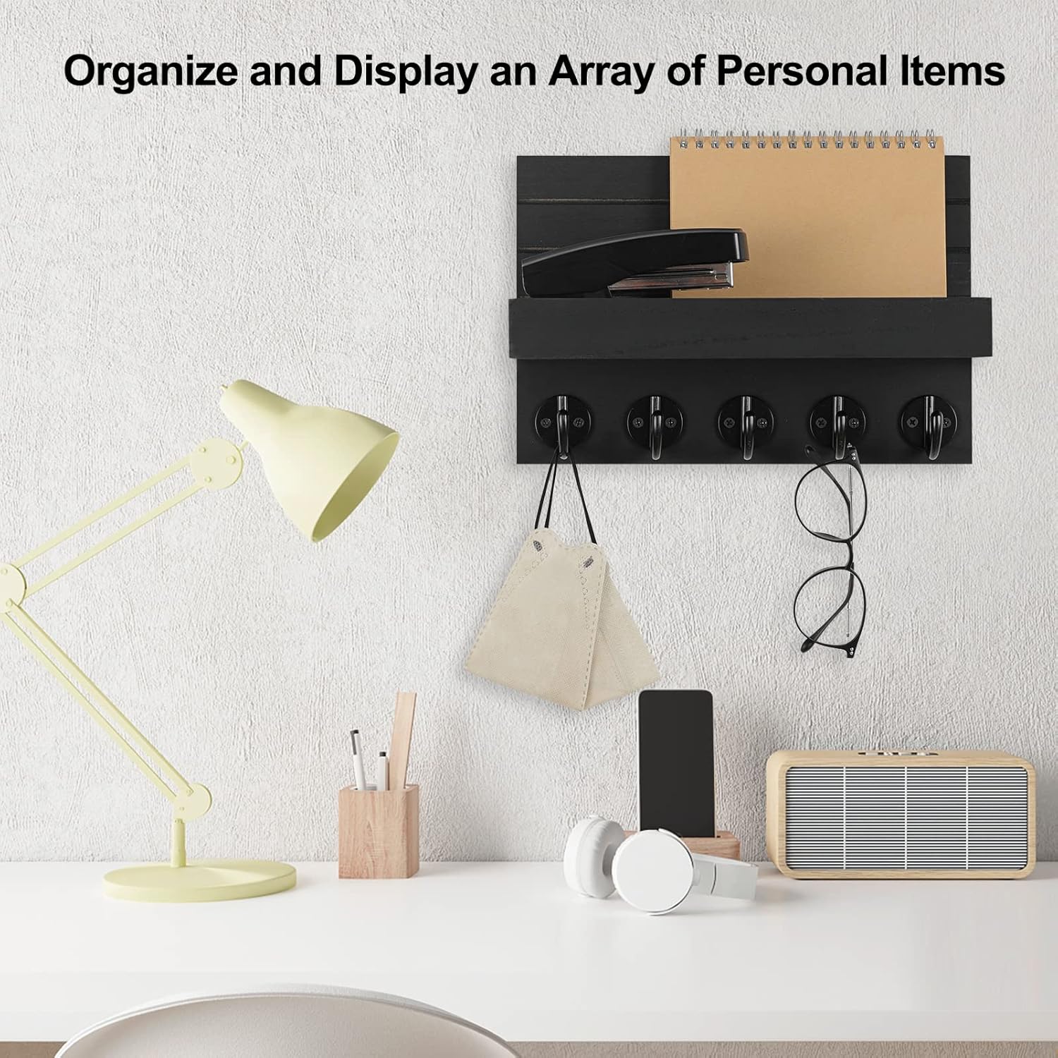 Wall Key Holder with Shelf